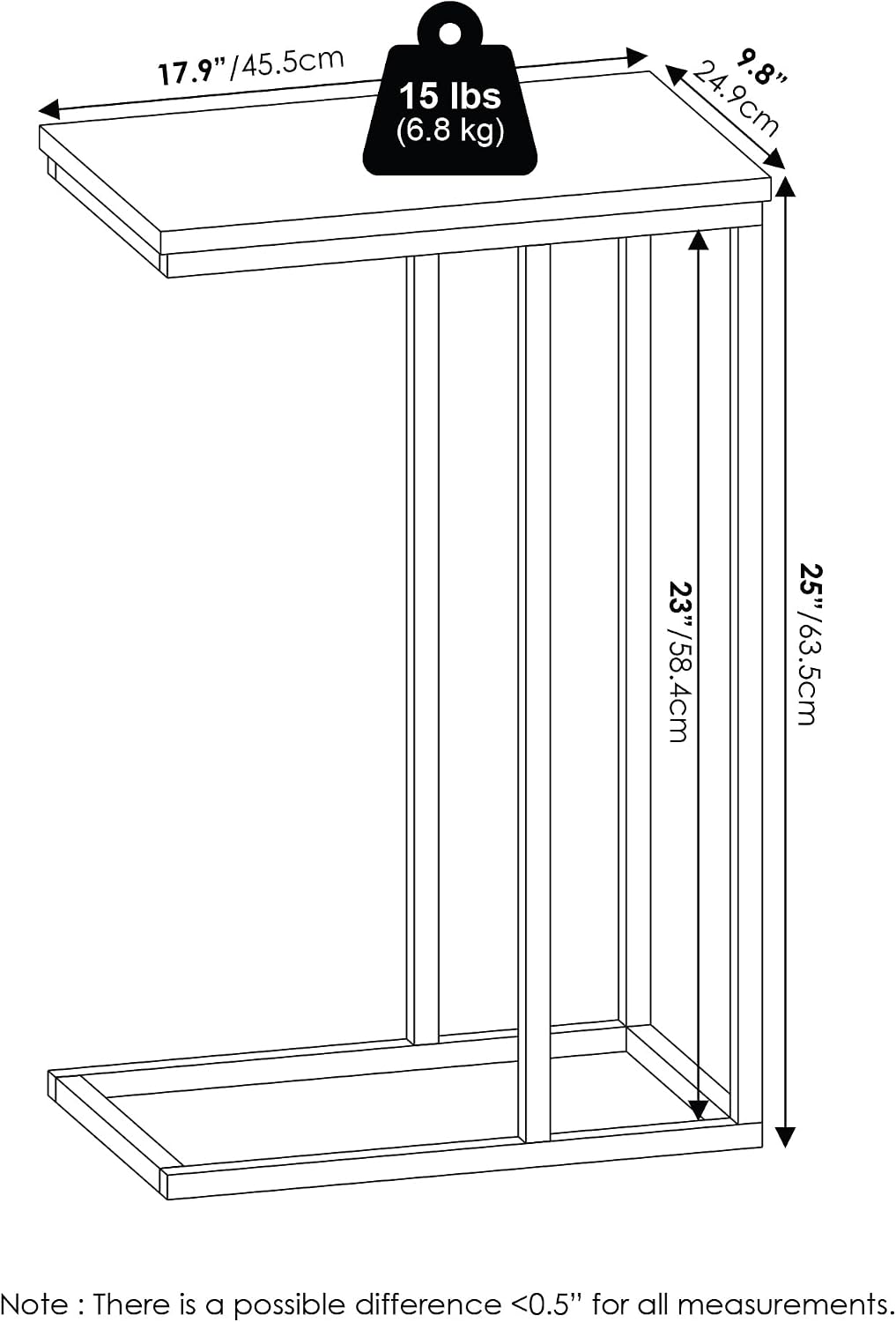 Thumbnail 2 de Furinno Camnus Tavolino da salotto moderno, Rovere francese grigio — Set di due