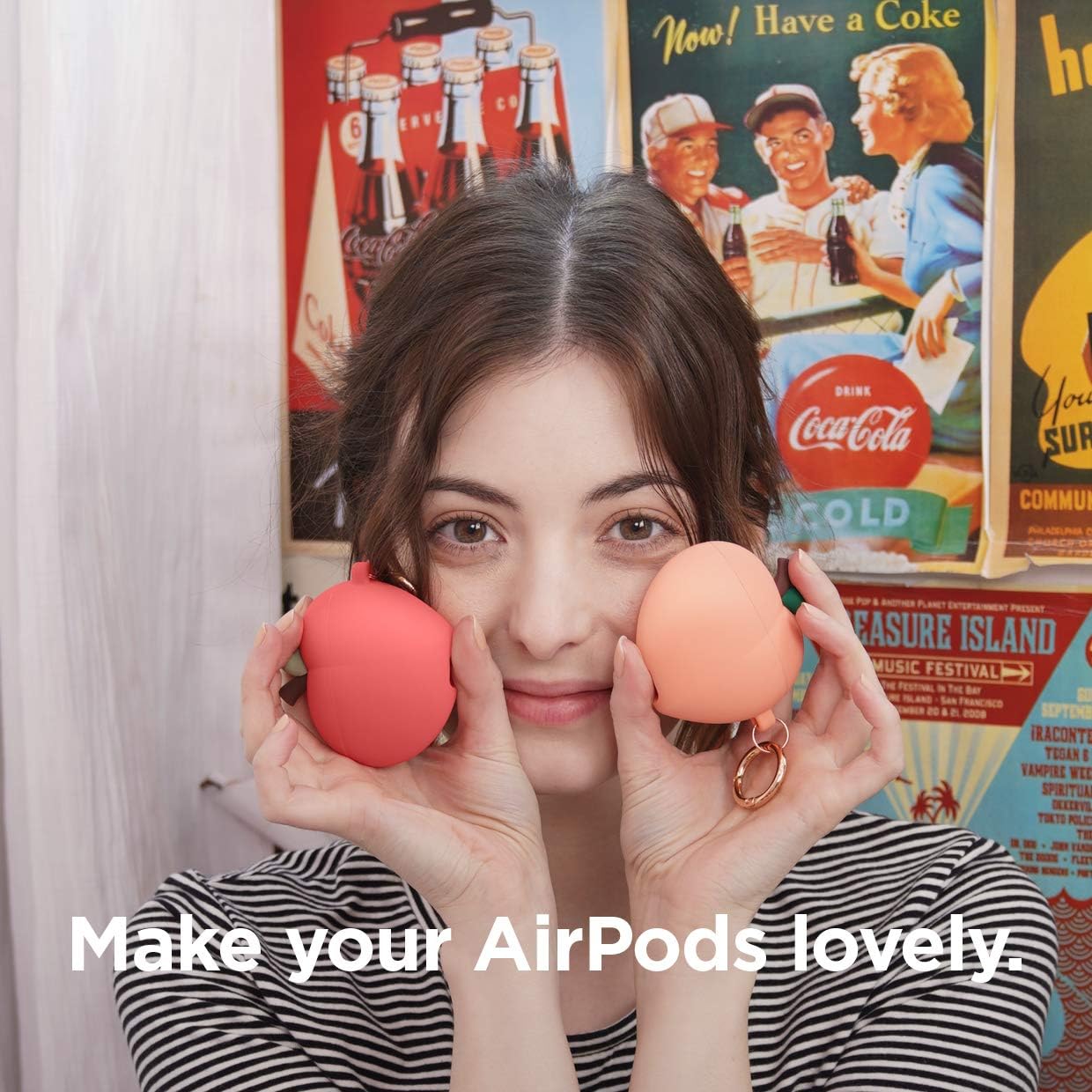 Thumbnail 2 de elago Étui Pêche en silicone 3D pour Apple AirPods 2 & 1