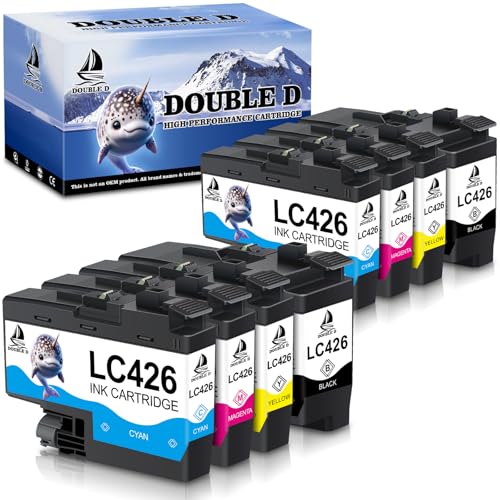 Detalle de DOUBLE D LC426 Ersatzpatronen-Set für Brother MFC-J4540DW/XL und weitere Modelle (8er Pack)