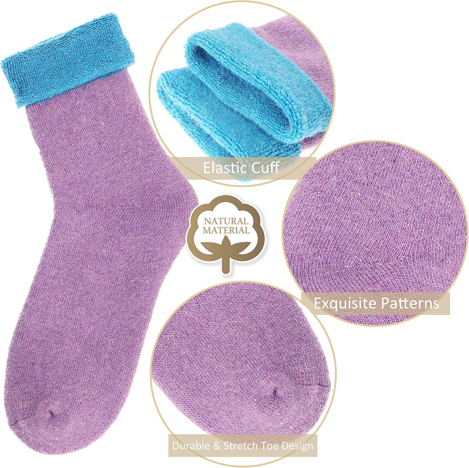 Detalle 2 de EBMORE Merino Wool Thermal Socks 5 Pairs