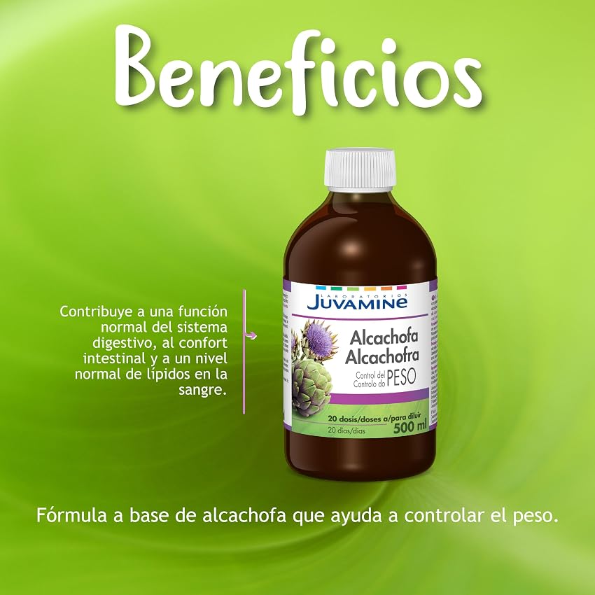 Detalle de JUVAMINE Botella Alcachofa 20 Días Sistema Digestivo 🍃