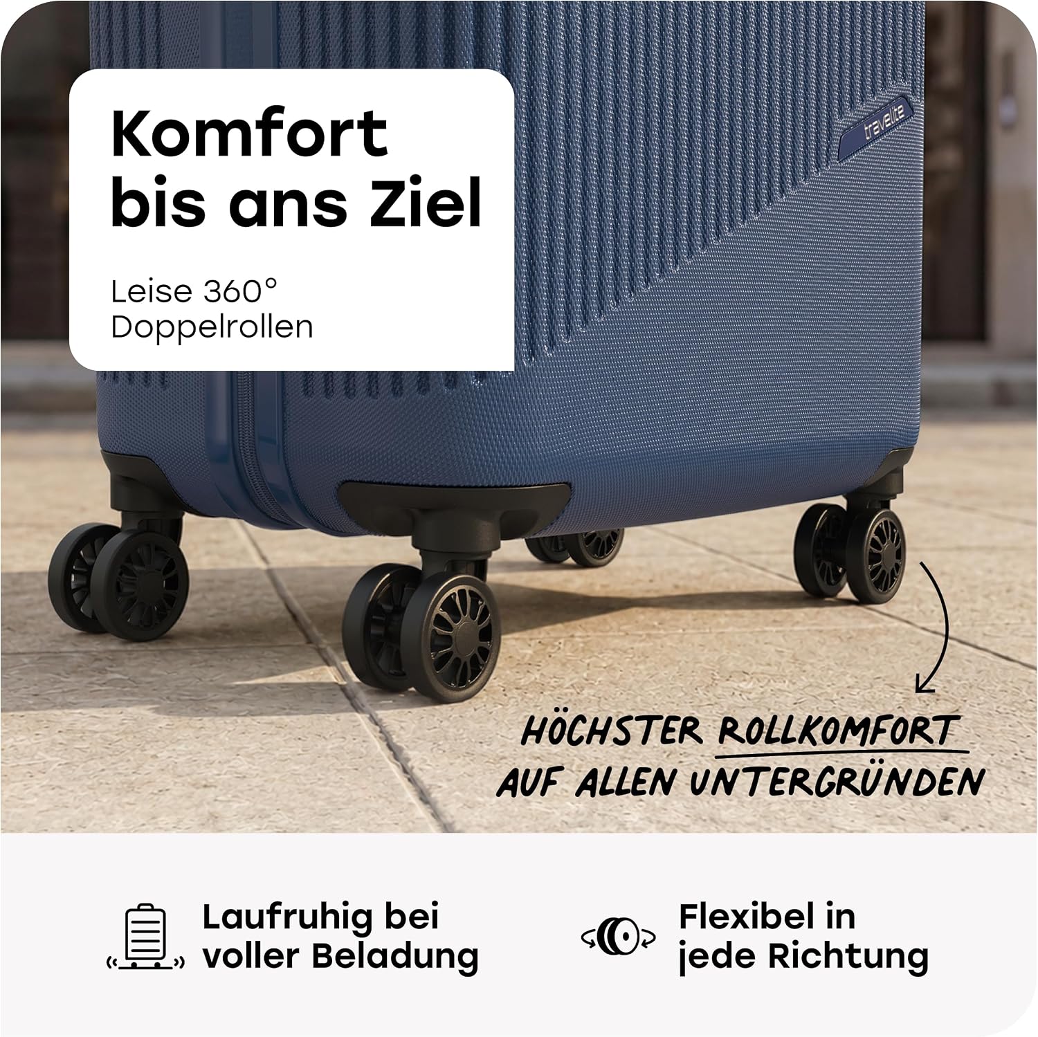 Detalle 2 de Travelite Bali Hartschalen-Trolley mit TSA-Schloss, 4 Rollen – mittelgroßer Koffer (65 Liter), 67 cm