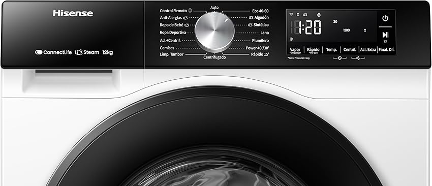 Thumbnail 3 de Hisense WF3S1243BW3 12 kg, 1400 rpm, 19 programas