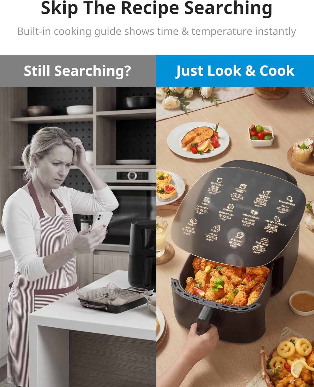 Thumbnail 6 de COMFEE' Compact 2.1 Quart Air Fryer (12 Presets) with Adjustable Timer & Temperature Control