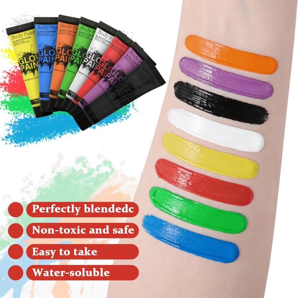 Thumbnail 2 de AOOWU Tubo di pittura viso e corpo Rosso opaco 25 ml, pronta all’uso per bambini e adulti