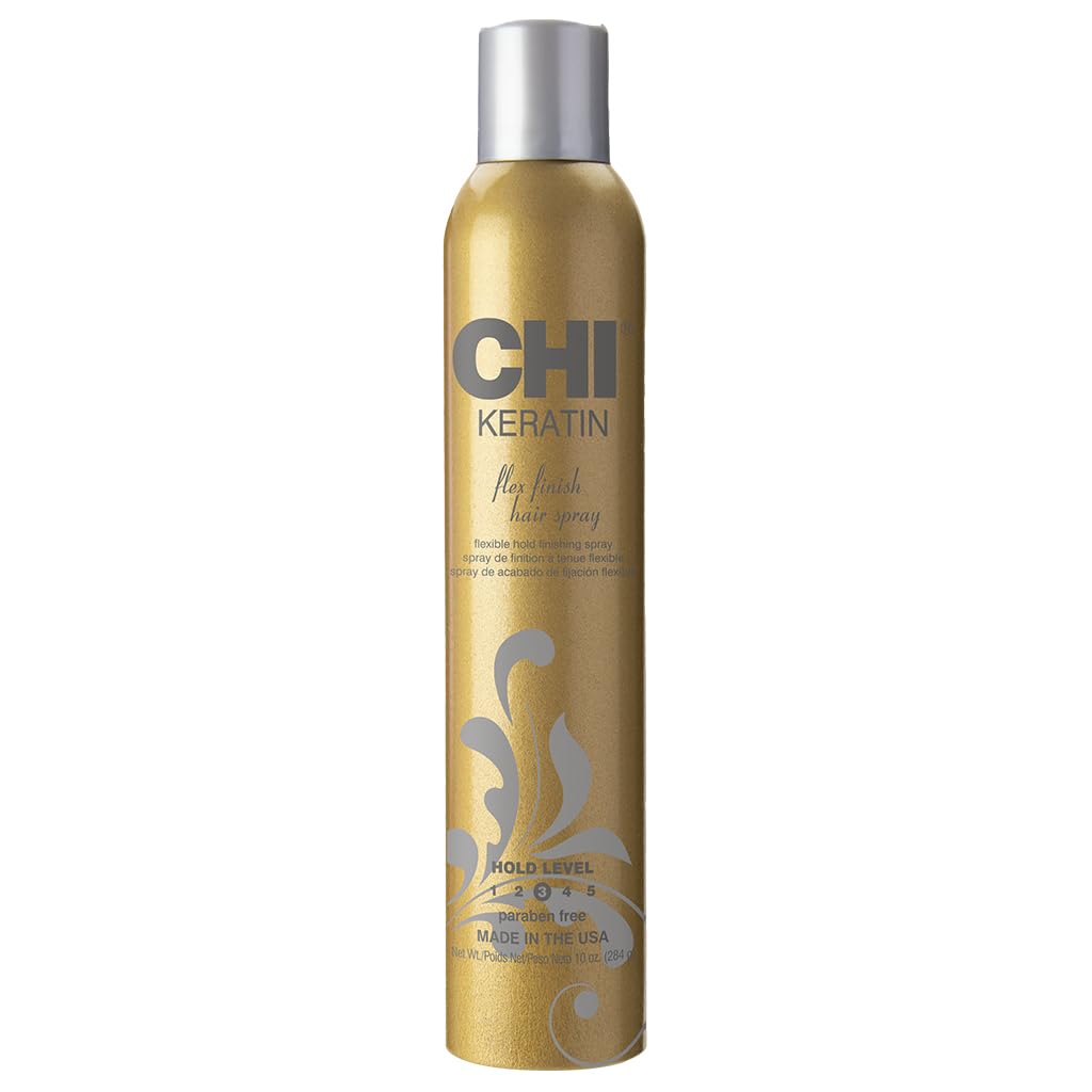 Detalle de CHI Keratin Flex Finish Hair Spray, Lightweight Flexible Hold, 10 Oz