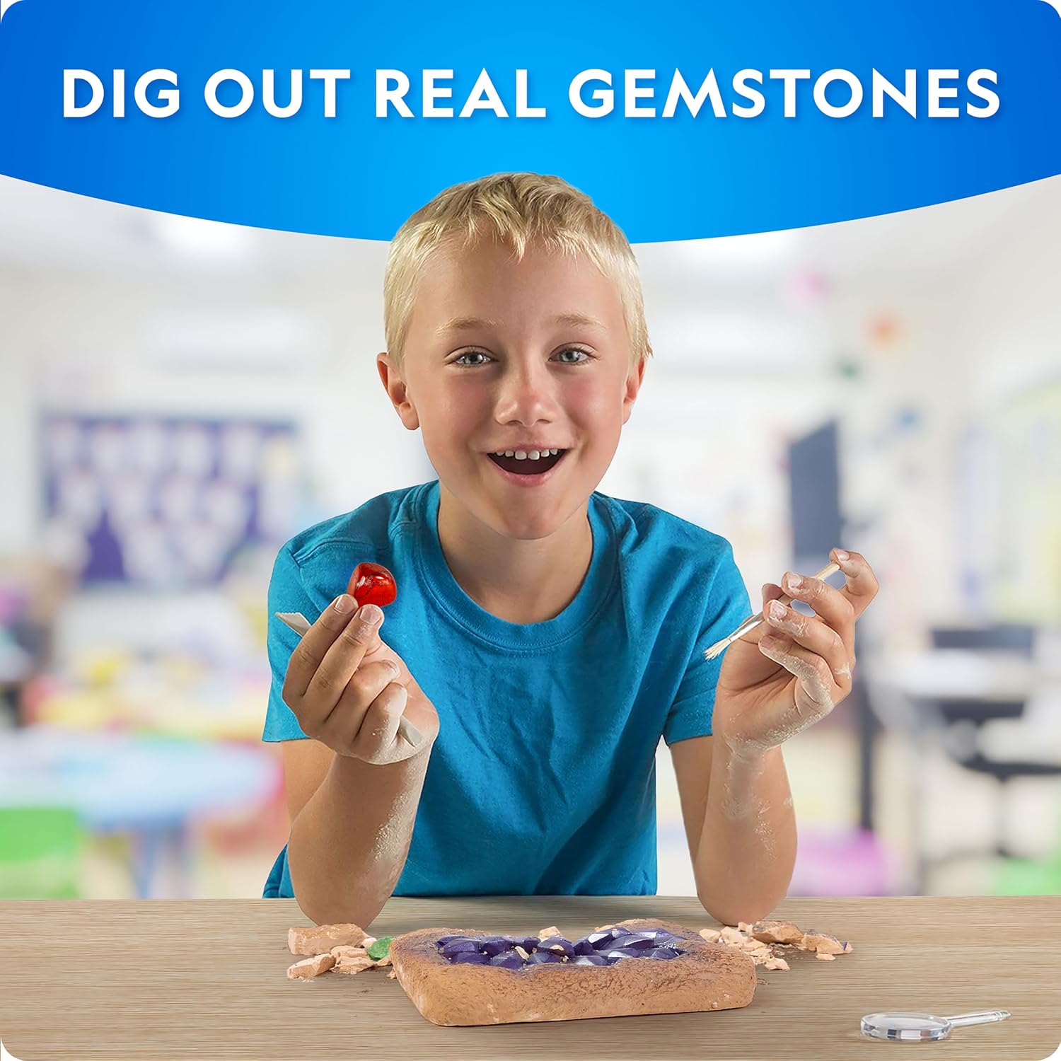 Thumbnail 1 de NATIONAL GEOGRAPHIC Mega Gemstone Dig Kit – Gemstones & Crystals Digging Kit