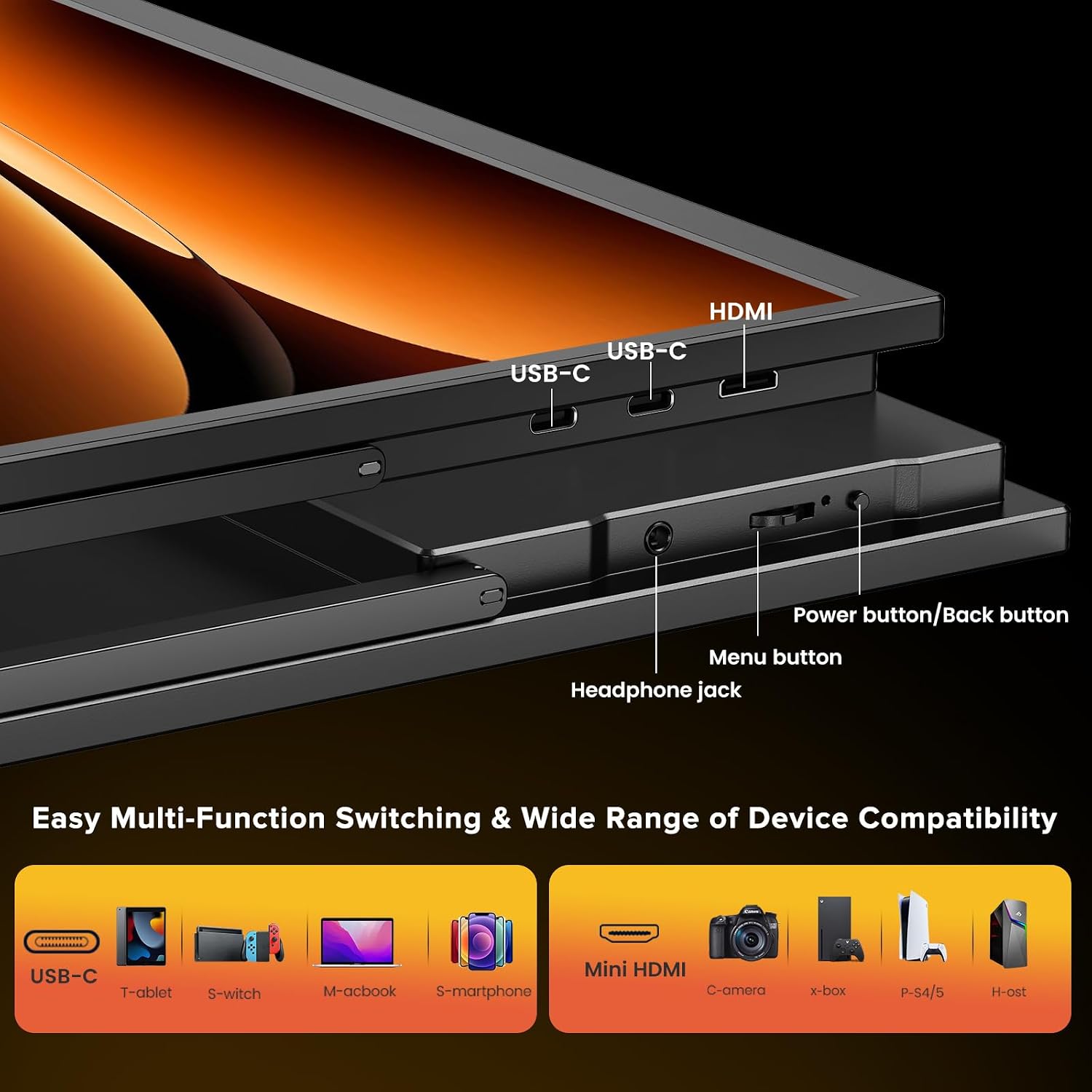 Thumbnail 6 de Newsoul Portable Gaming Monitor 18.5-Inch: 120Hz Full HD IPS on the Go