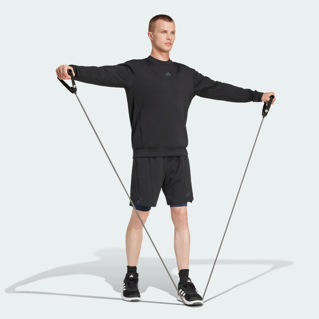 Detalle de Pantalón corto Adidas Designed for Training Knit – rendimiento cómodo para entrenos intensos
