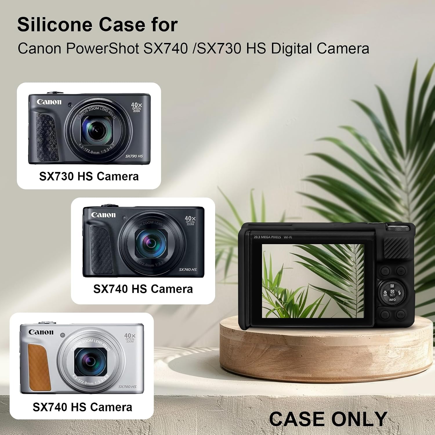 Thumbnail 2 de RAIALL Silikonhülle für Canon PowerShot SX740/SX730 – Weiche Schutzhülle in Schwarz