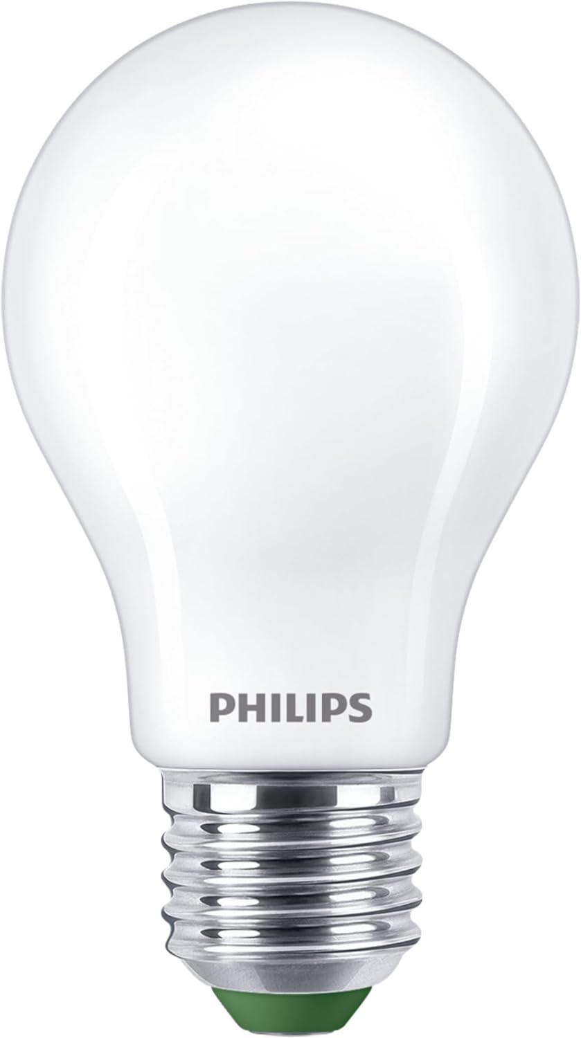 Detalle de Philips Classic UltraEfficient LED light bulb, 100W equivalent, E27, A60, 2700K frosted glass, dimmable