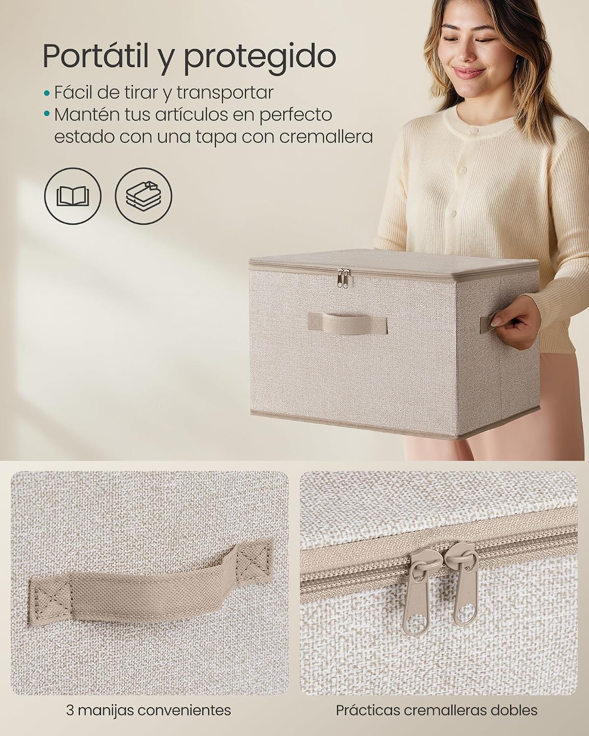 Detalle de SONGMICS RZB003K01 40 x 30 x 25 cm organizador