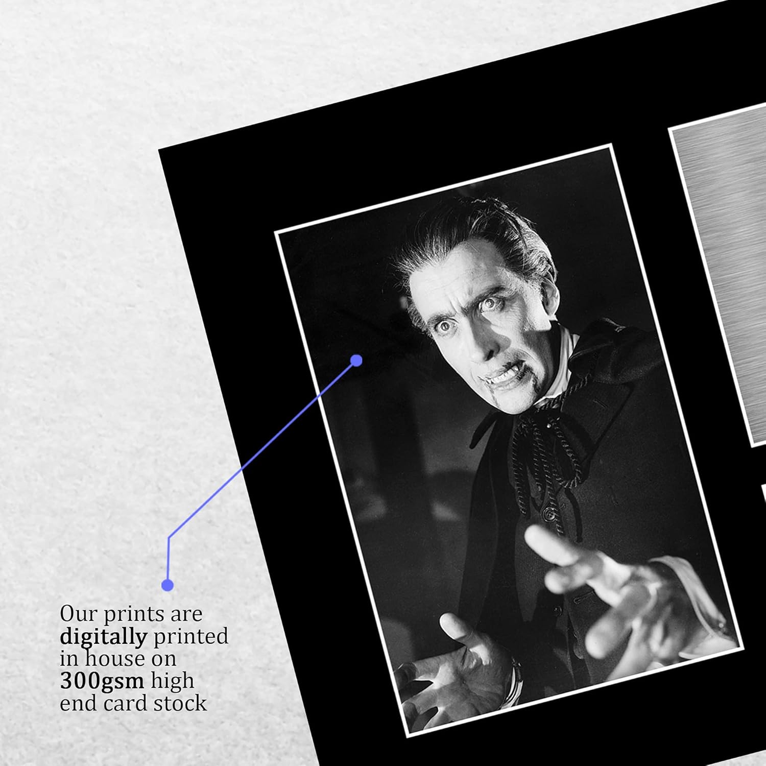 Thumbnail 3 de HWC Trading A4 Christopher Lee Dracula signed autograph printed photo (movie memorabilia gift)