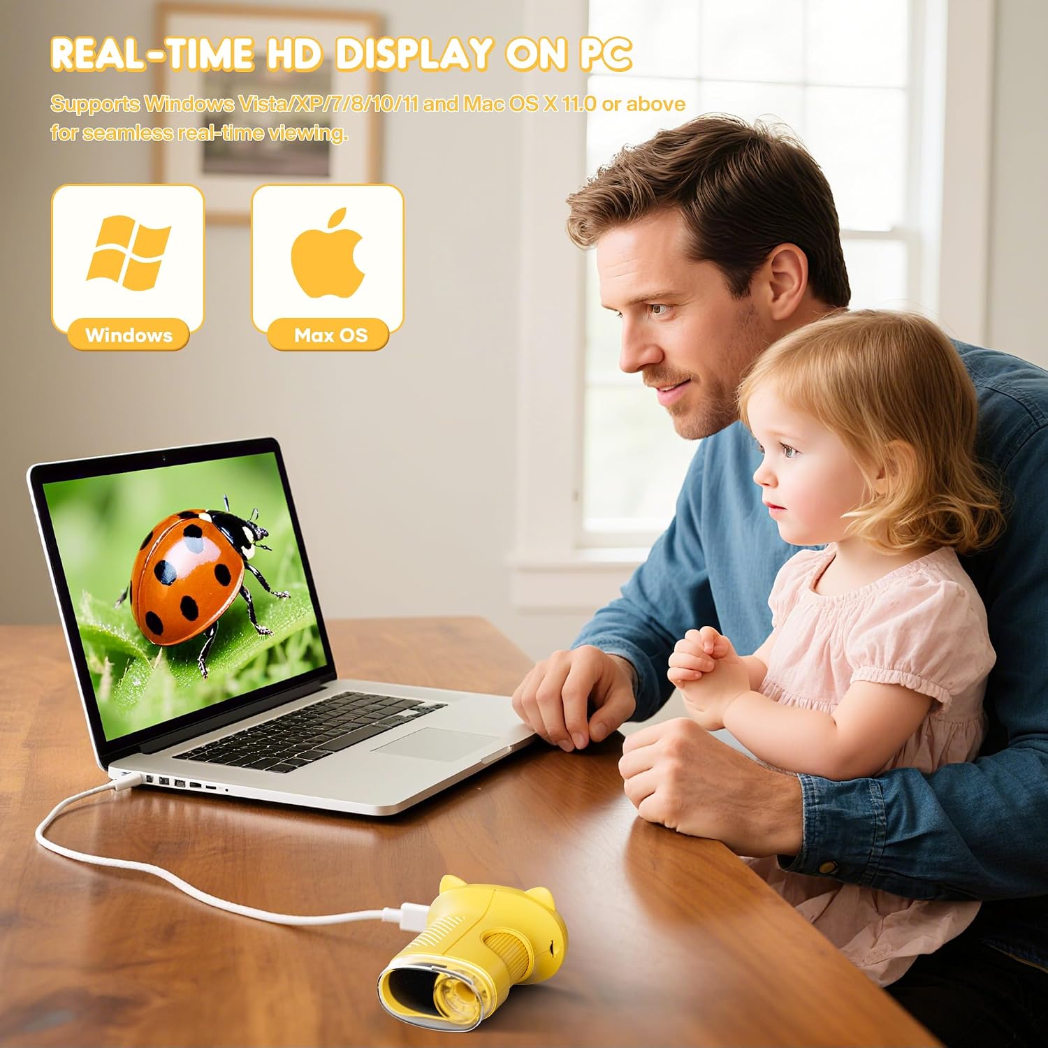 Detalle 2 de Handheld Digital Microscope for Kids, 2.4-Inch IPS Screen