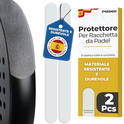 Detalle de Palbea Protezione Racchetta Padel Trasparente – Confezione da 2 Pezzi