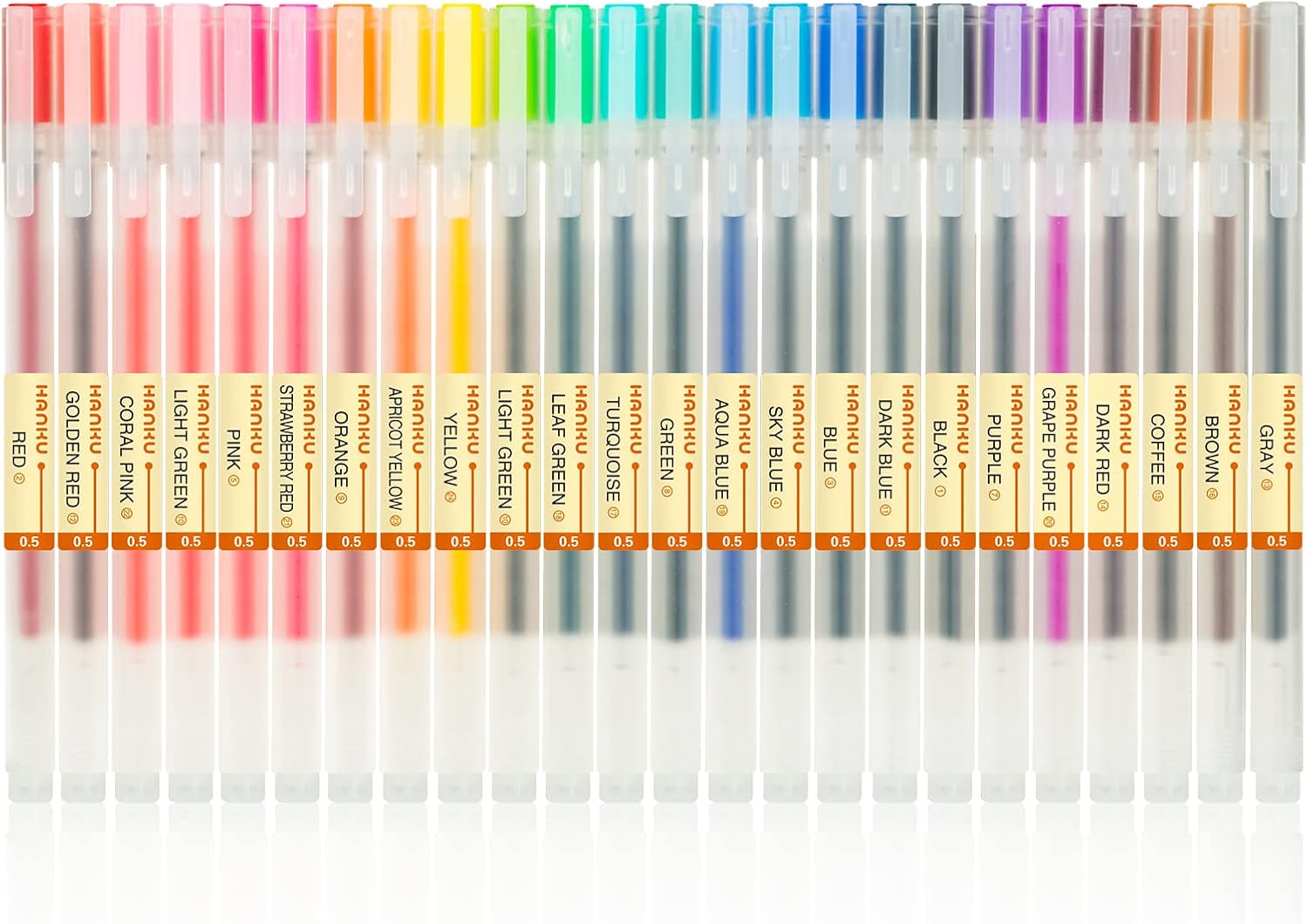 Thumbnail 4 de ABEIER Premium 12 Gel Ink Pens (Fine Point 0.5mm) – Dry‑resistant 12‑pack for office, art & journalling