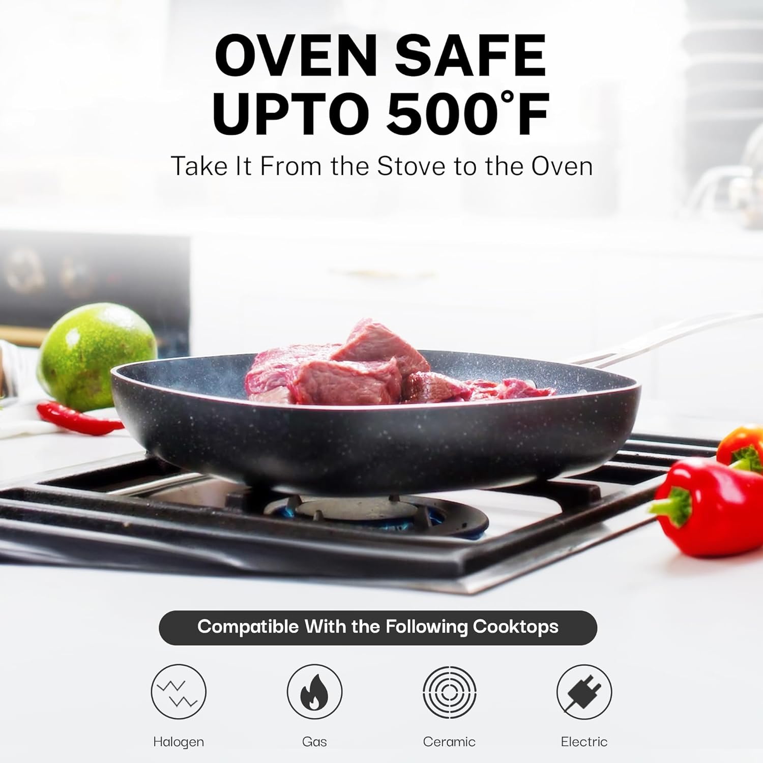 Thumbnail 4 de Granitestone 20 Pc Complete Pots and Pans Set – Nonstick, Oven & Dishwasher Safe