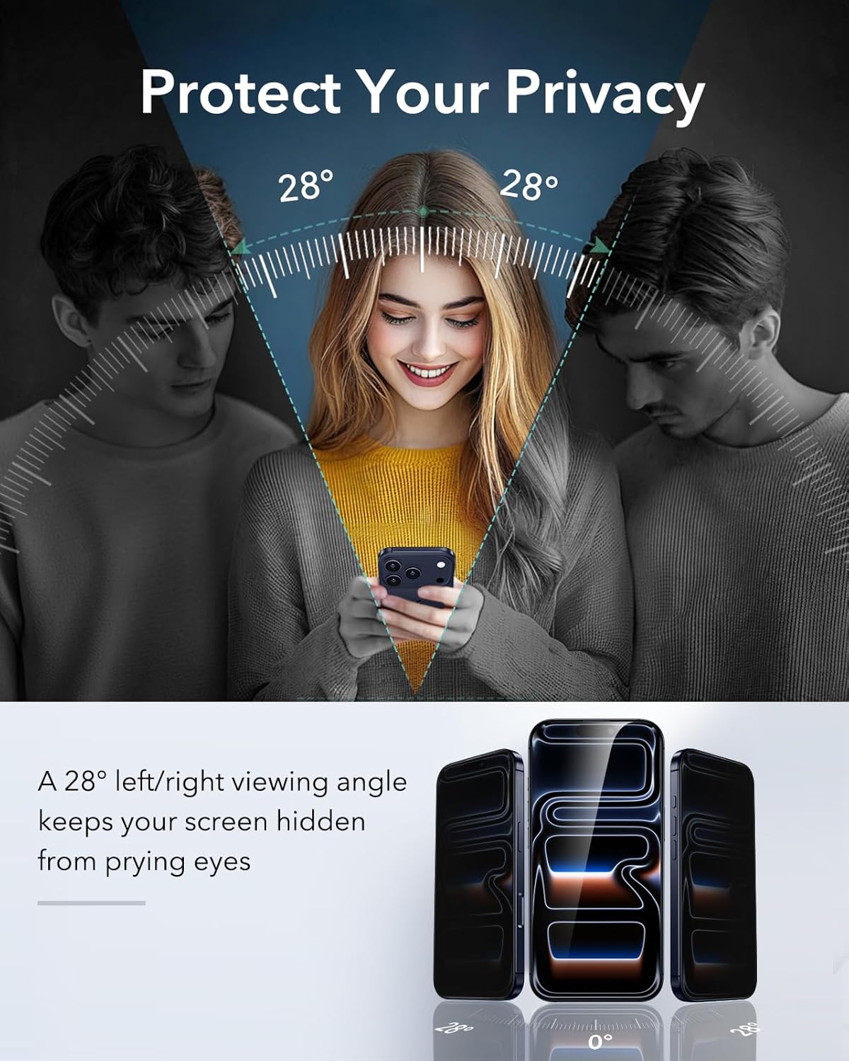 Thumbnail 2 de ESR Privacy Screen Protector for iPhone 17 Pro Max, 3-pack