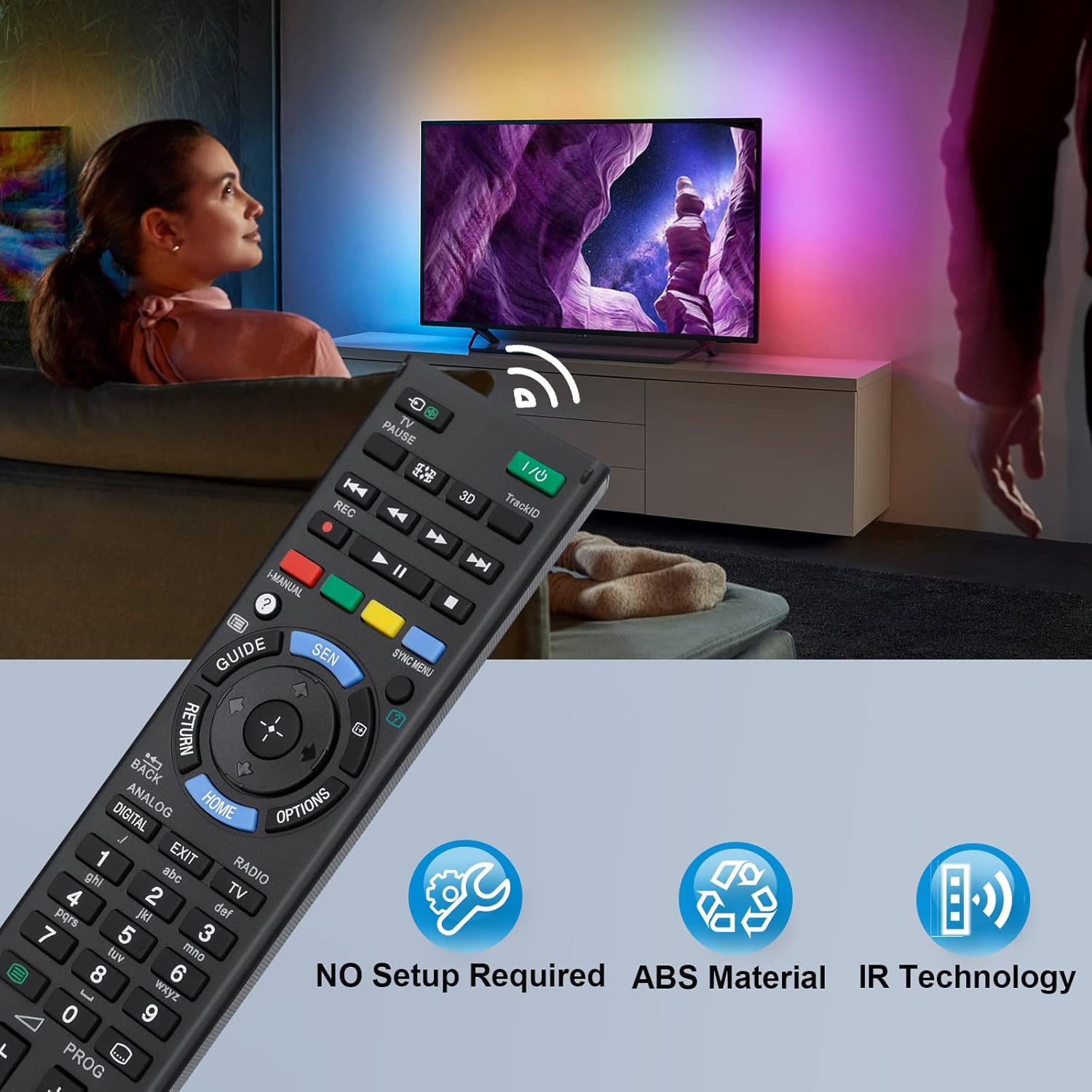 Detalle de Universalfernbedienung für Sony Bravia TVs – RM-ED047 RM-YD103 RM-ED050 RM-ED052 RM-ED053 RM-ED060 RM-ED061