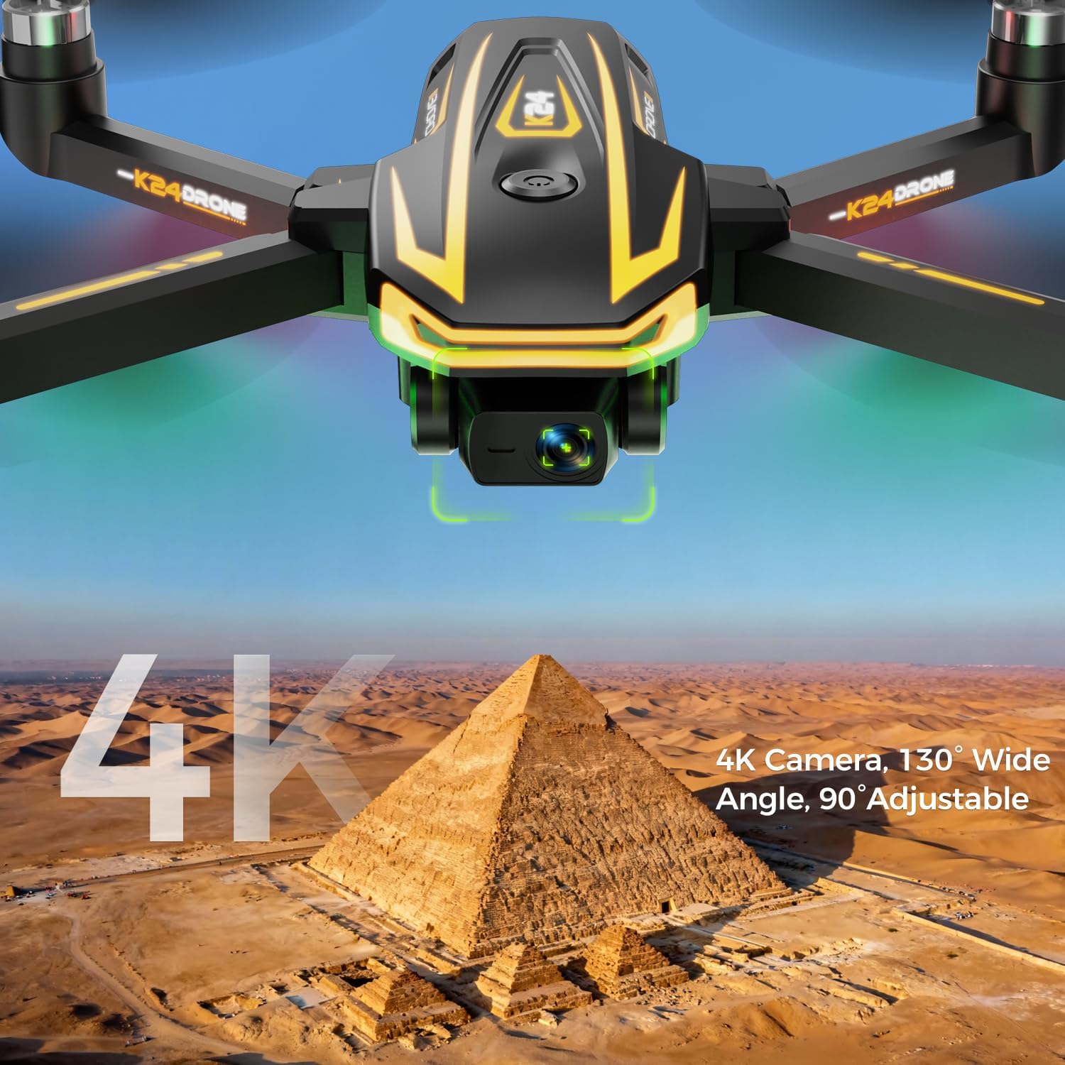 Detalle 2 de Drones K24 1080P camera quadcopter with 130° lens
