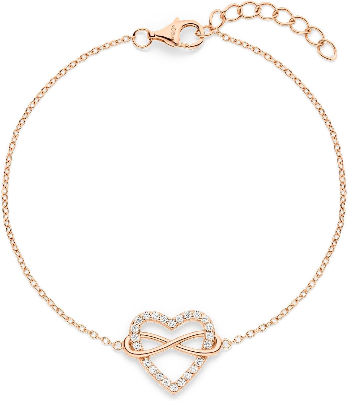 Thumbnail 5 de s.Oliver Damen Schmuck – Halskette aus 925 Silber mit Herz-Infinity Design