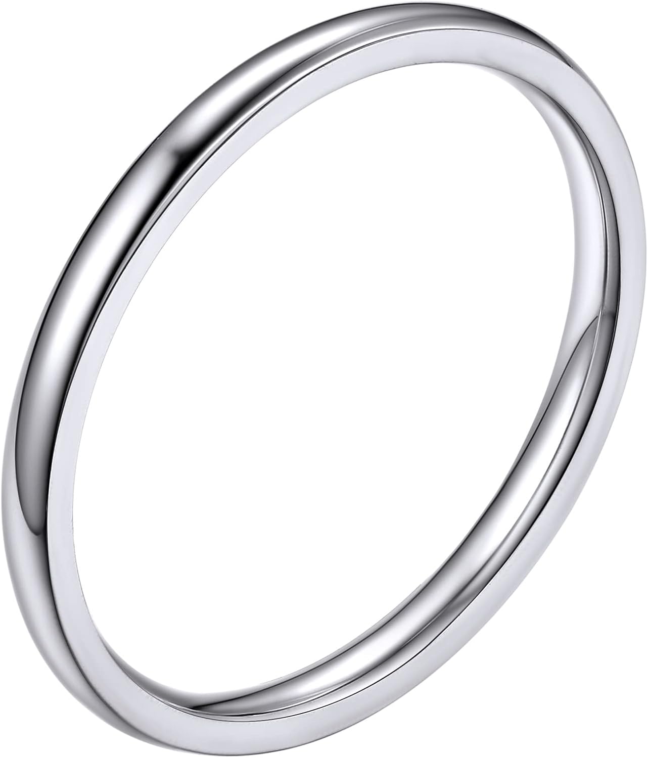 Detalle de Bestyle Bagues simples en acier inoxydable 316L : anneau unisexe 2/4/6/8 mm, tailles 54 à 67