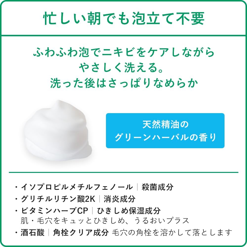 Detalle 2 de 肌美精 CHOI 薬用泡洗顔 ニキビケア 110g×2セット|泡立て不要・殺菌/消炎成分配合