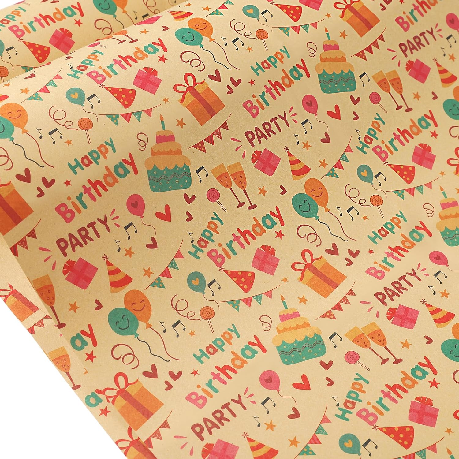 Thumbnail 1 de Birthday Wrapping Paper: Happy Gifts Wrapping for Men, Women & Kids – 50 x 70 cm, 8 Sheets