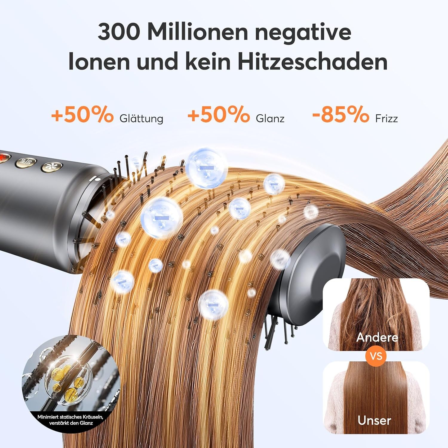 Detalle de Bopcal 5 in 1 Airstyler – Multifunktionaler Hairstyler-Set mit 160000 U/Min und Coanda-Effekt