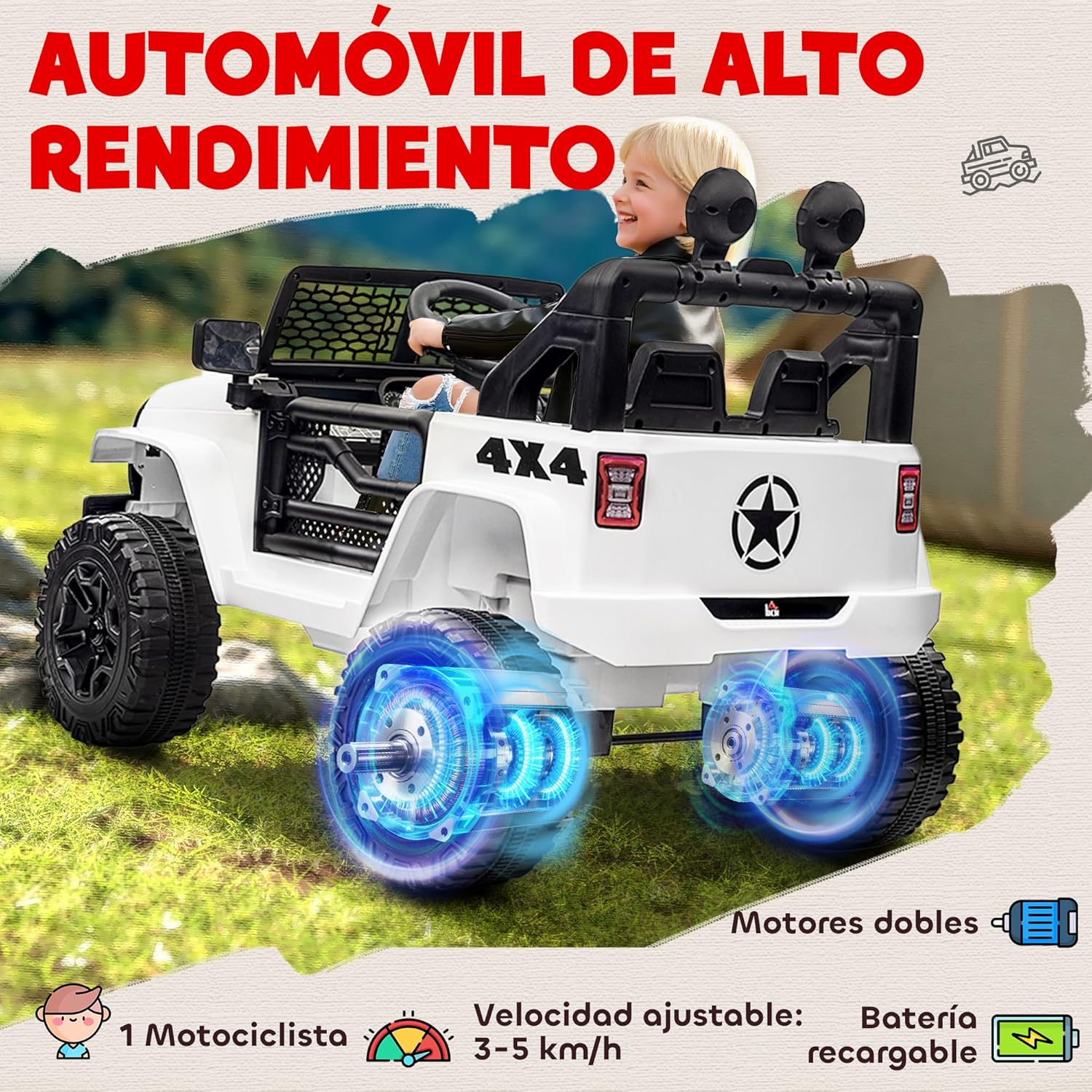 Detalle de HOMCOM Coche Eléctrico 12V para niños