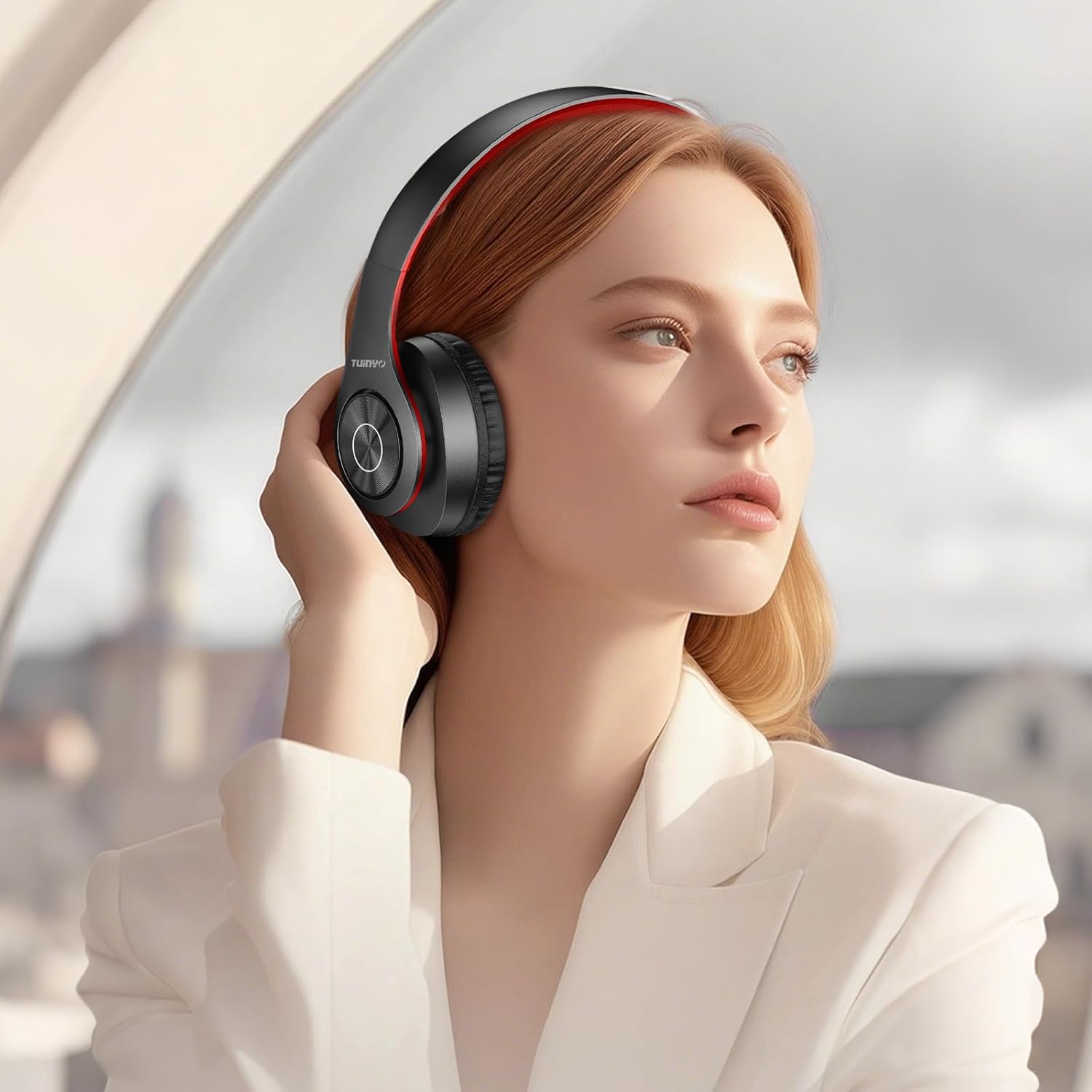 Detalle de TUINYO Over-Ear Bluetooth Headphones, 40-Hour Playtime