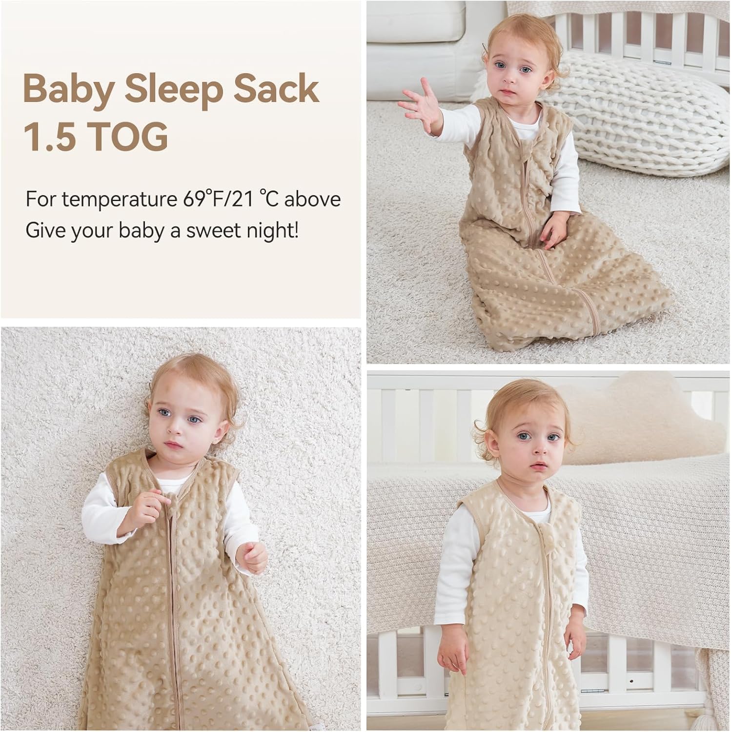 Thumbnail 6 de Unnivoll 1.5 Tog baby sleeping bag 2 pack