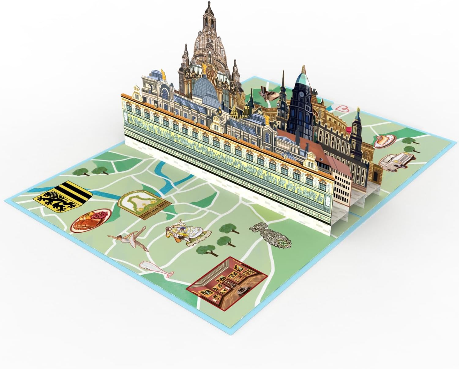 Thumbnail 3 de papercrush® Pop-Up Karte Dresden – 3D Geschenkkarte als Hotel- oder Geldgeschenk für den Städtetrip