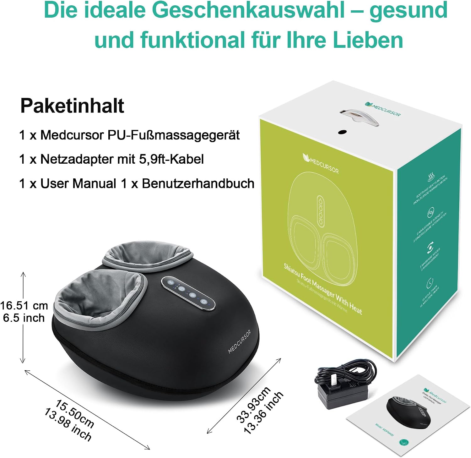 Thumbnail 6 de Medcursor Fußmassagegerät 15 Minuten 🦶