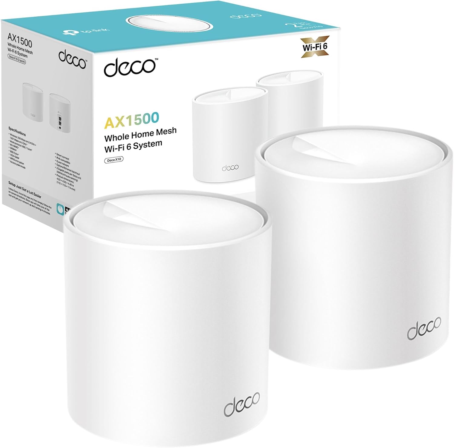 Detalle de TP-Link Deco X10 (3-pack) AX1500 Wi‑Fi 6 Mesh System