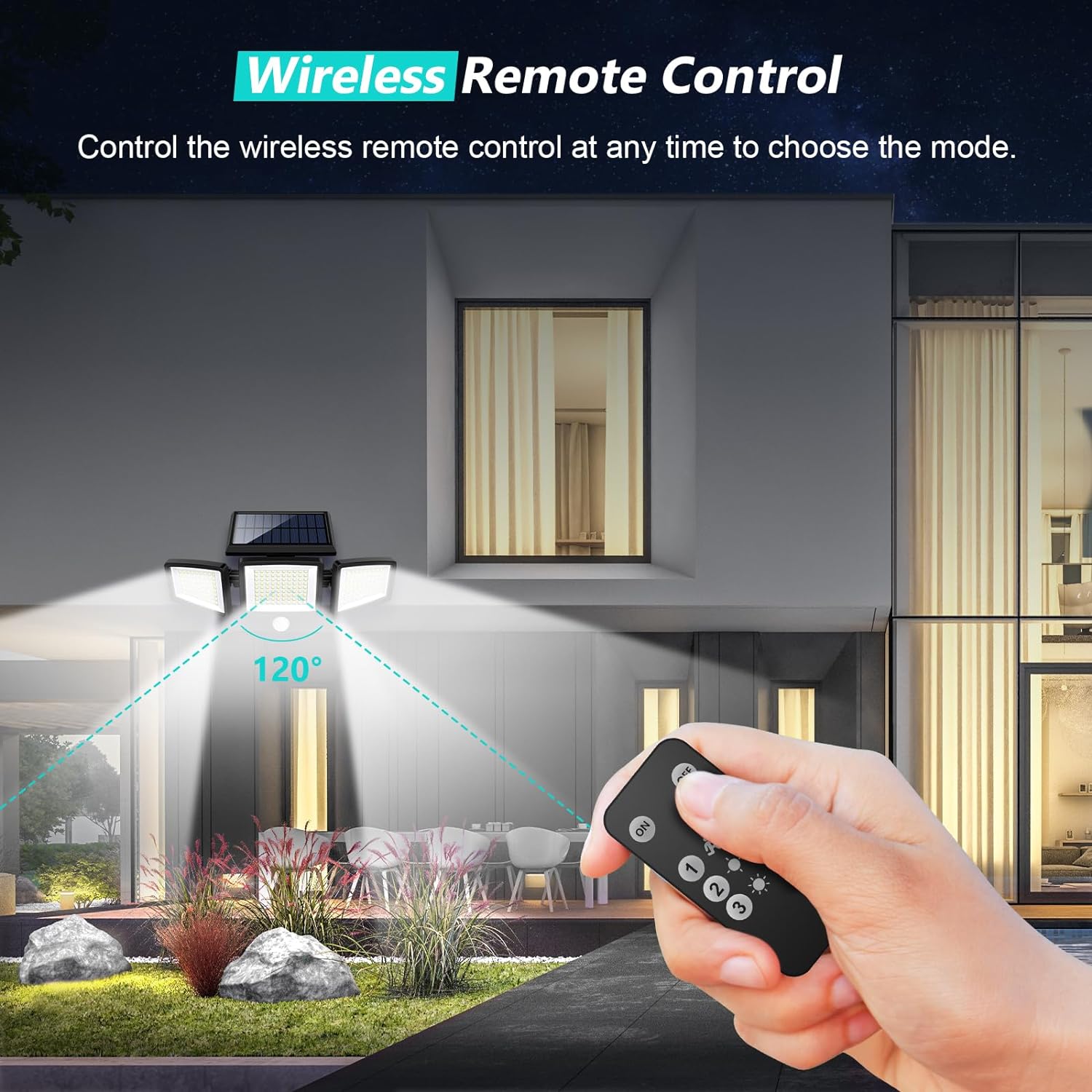 Detalle 2 de Tuffenough Solar Outdoor Lights 2500LM Motion Sensor