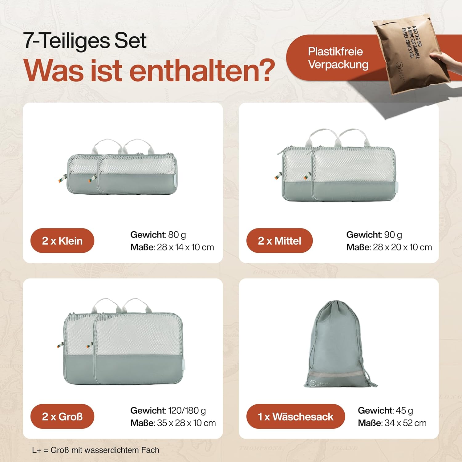 Thumbnail 6 de TRAVEL DUDE Packwürfel 7-teiliges Set