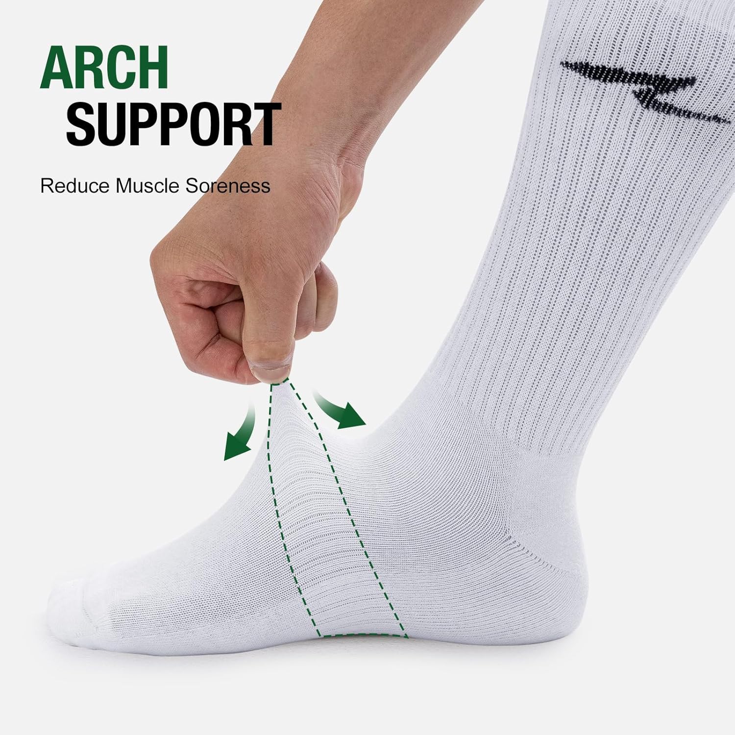 Detalle de Niorasen sports socks 3 pairs cushioned