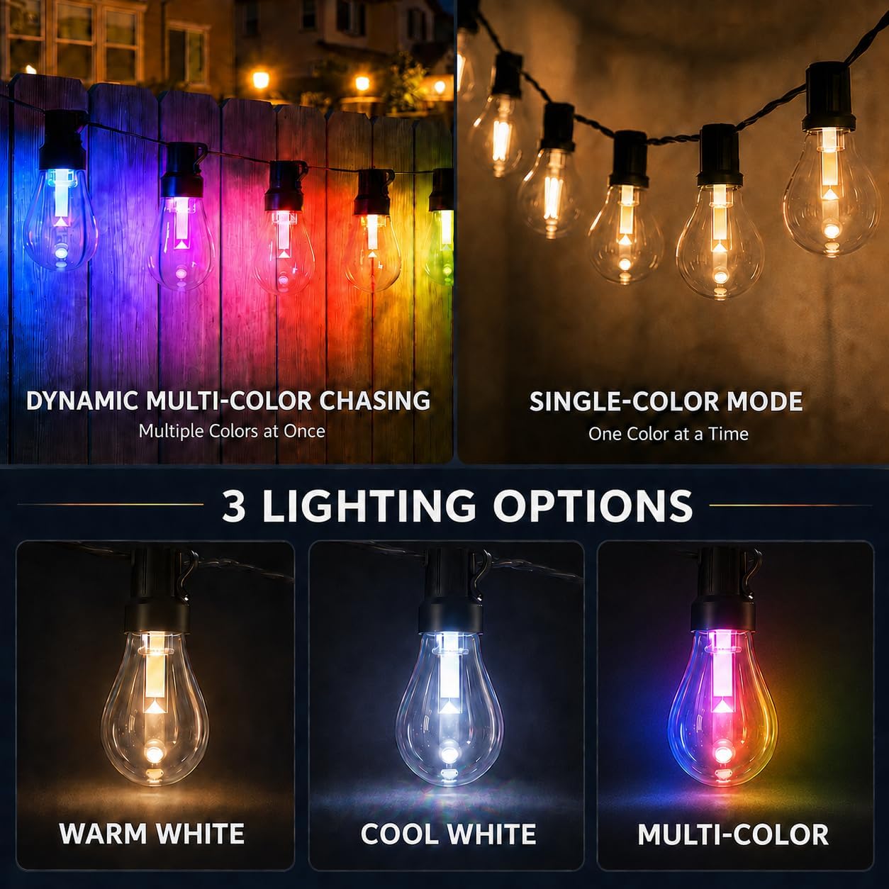 Thumbnail 5 de Outdoor String Lights, 200 ft