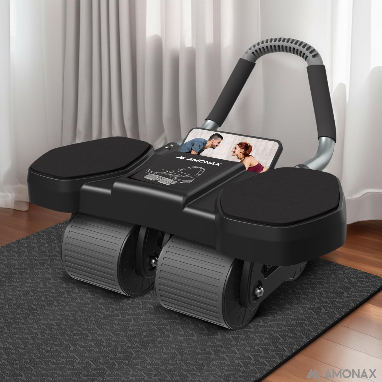 Thumbnail 5 de Amonax Bauchroller – Bauchtrainer AB Roller mit Vier-Rädern, Doppelfeder und rutschfester Auflage