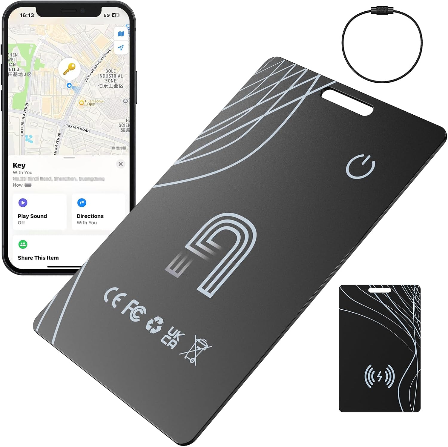 Imagen de Wallet Card Tag Ultradelgado 1.5mm Apple Buscar en OfertitasTOP