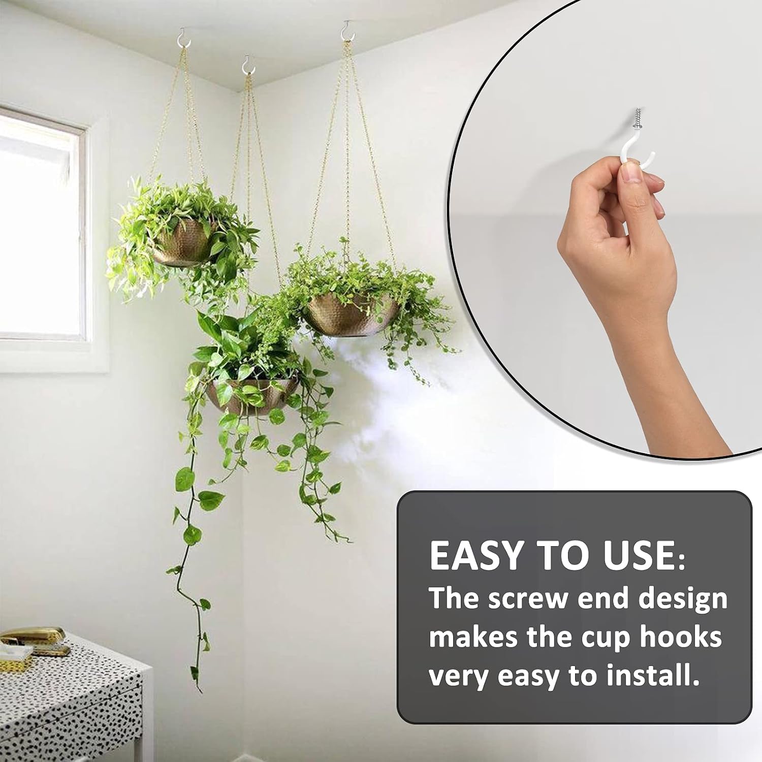 Detalle de Romeda Ceiling Hooks, 90-Piece Set