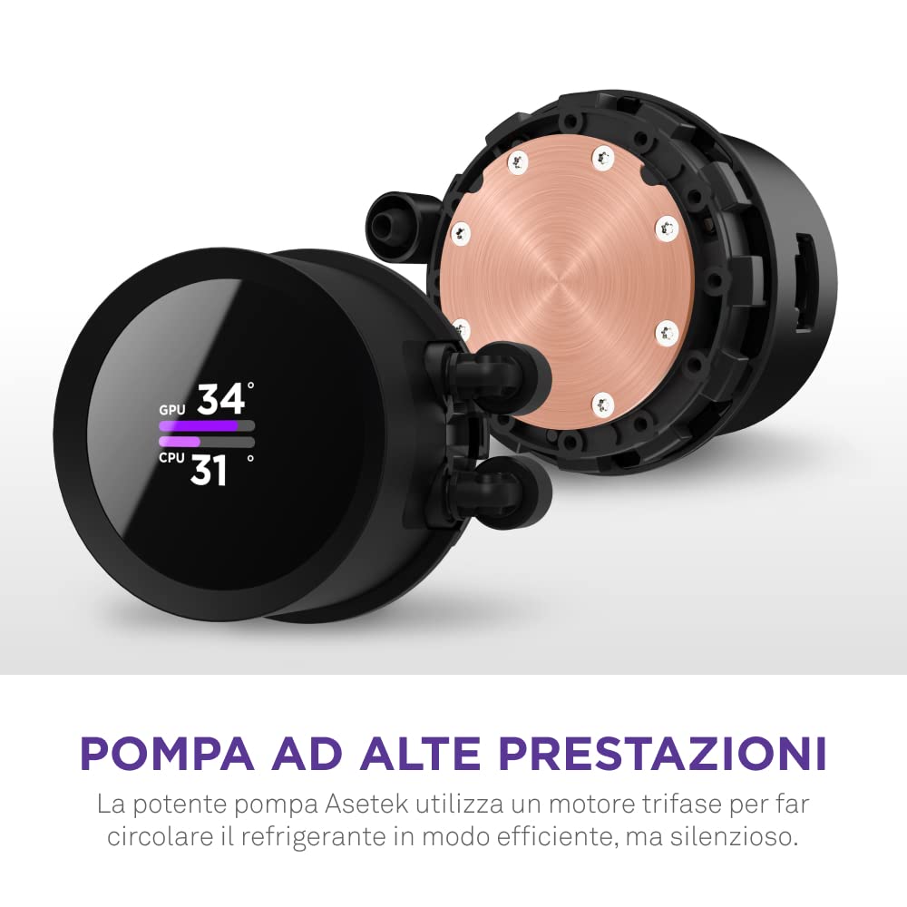 Detalle 2 de NZXT Kraken 280 RGB AIO Raffreddamento CPU