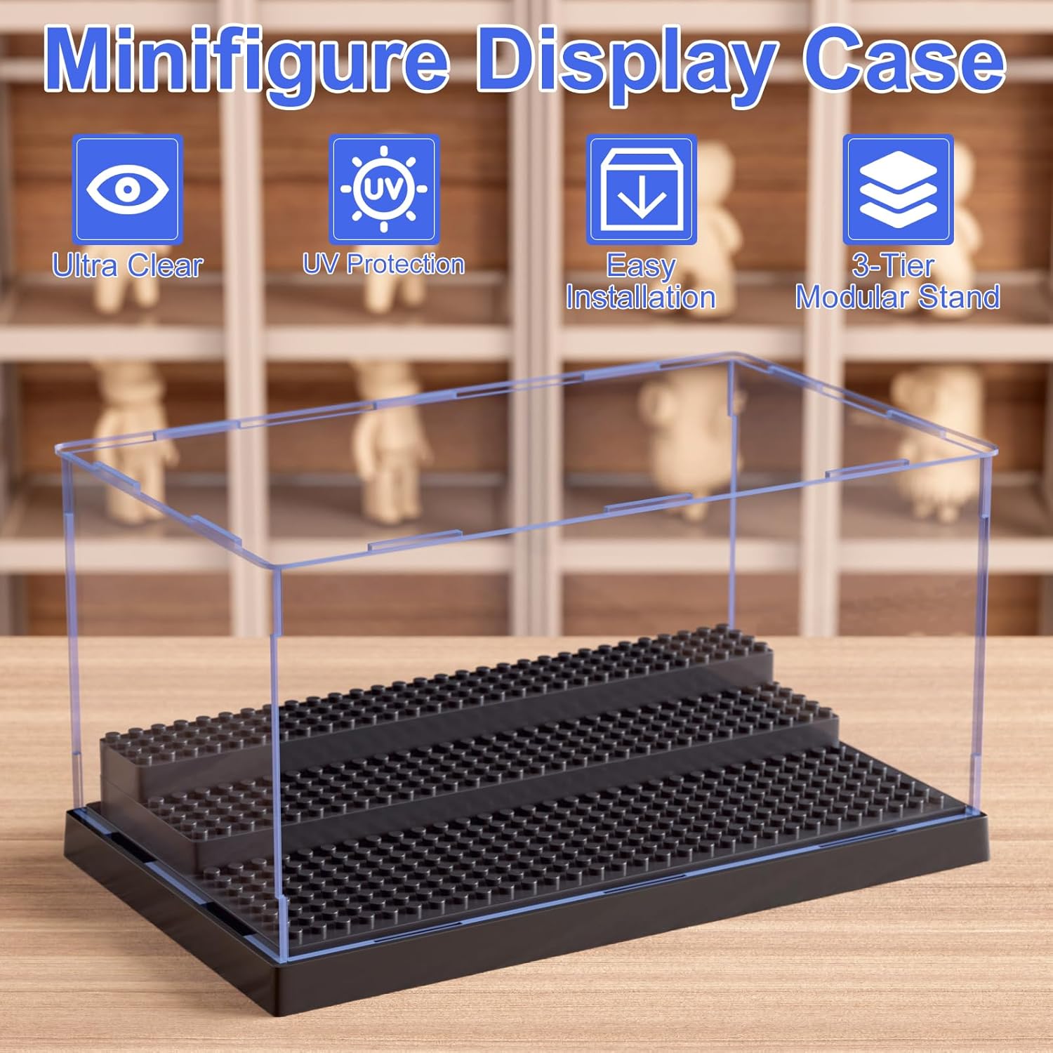Detalle de Mlikero minifigure display case 10 x 6.1 x 5.4 in