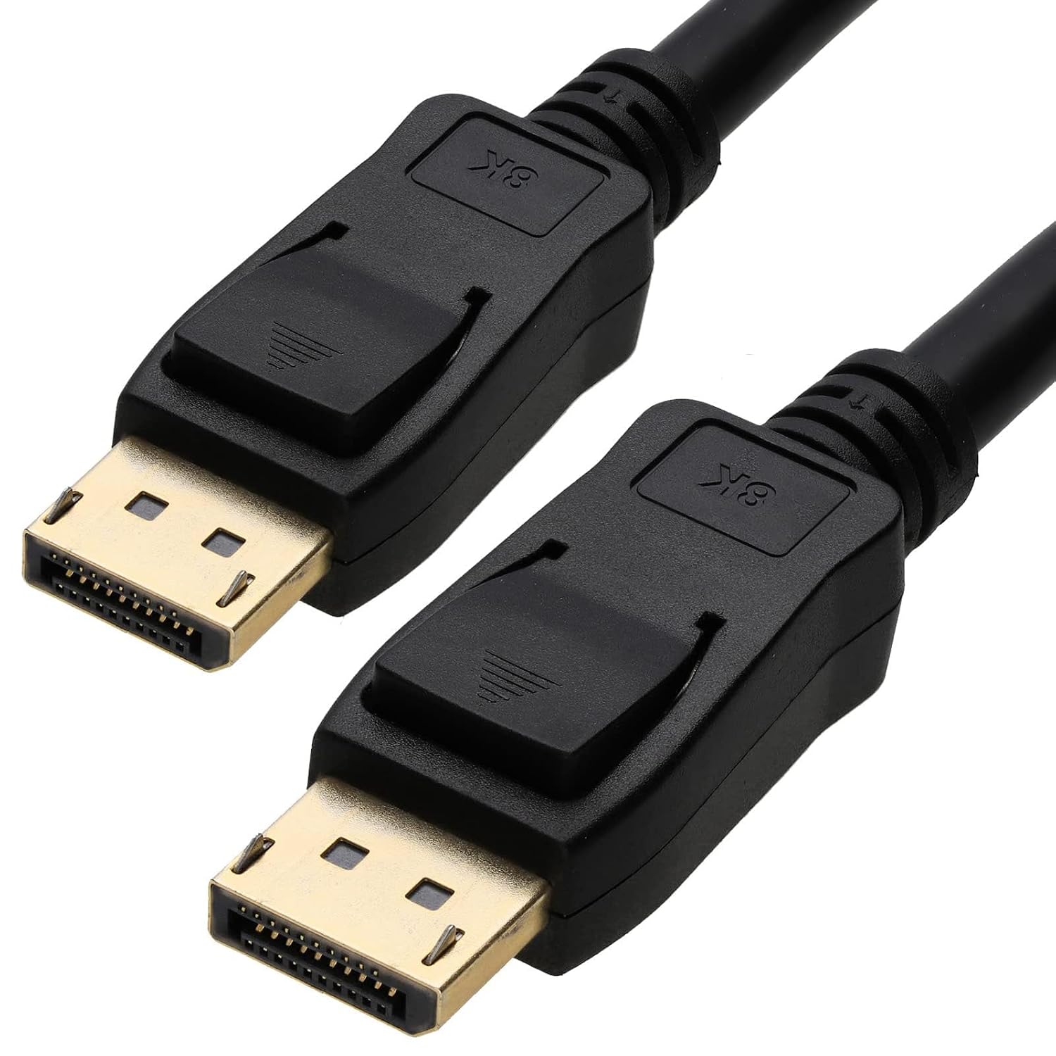 Detalle de Kenable DisplayPort v1.4 HBR3 8K60Hz / 4K120Hz MST Cable – Gold Plated, 1m