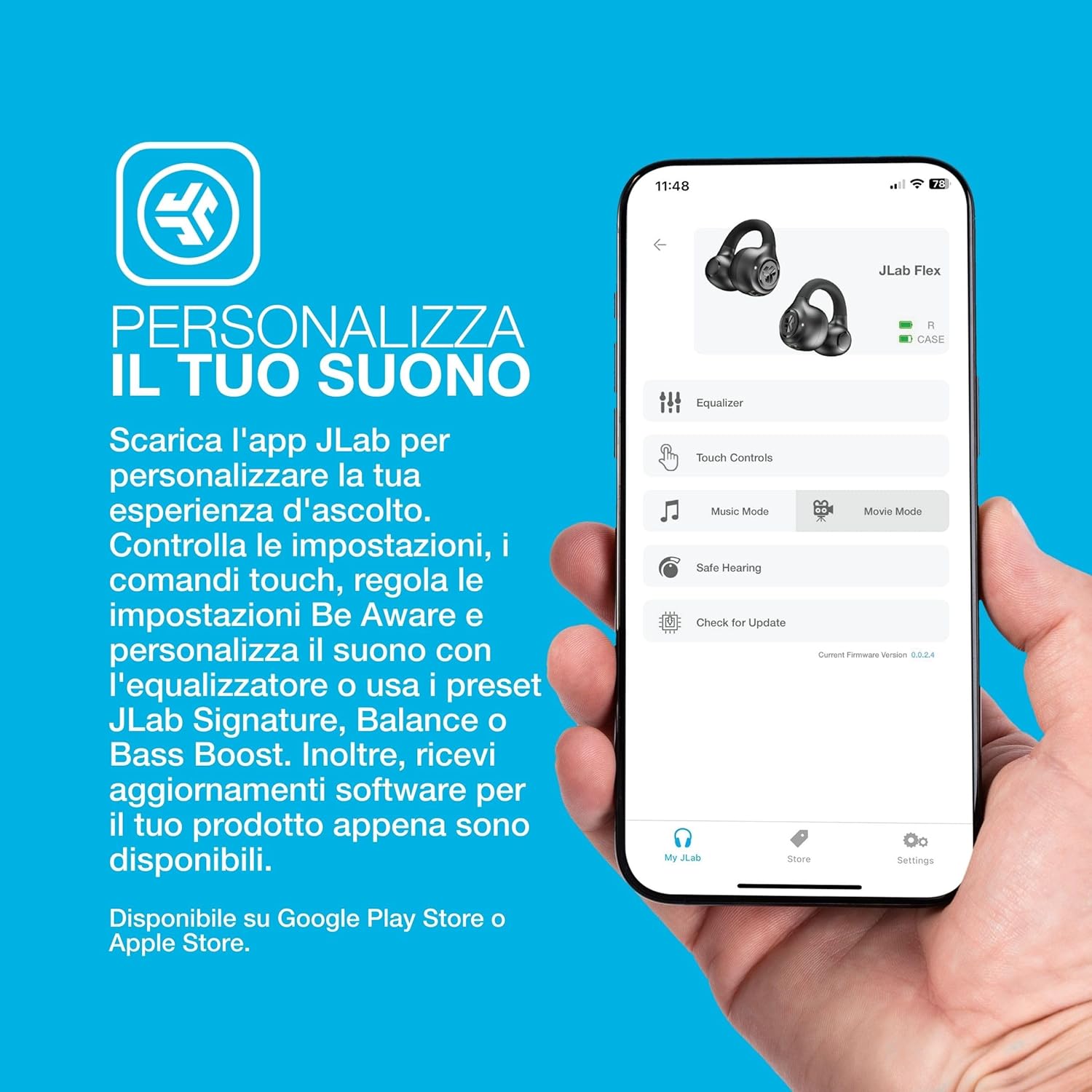 Thumbnail 5 de JLab Flex Cuffie Open Ear wireless con clip, Bluetooth multipoint e autonomia fino a 21 ore