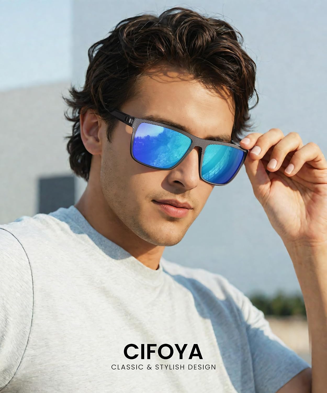 Thumbnail 1 de CIFOYA Polarized Square Sunglasses — Unisex UV Protection for Outdoor Activities