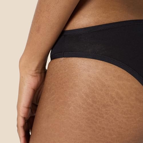 Detalle 2 de Amazon Essentials Slip Bikini in Cotone – Disponibile in Taglie Forti Donna, Pack da 6, Nero, 44