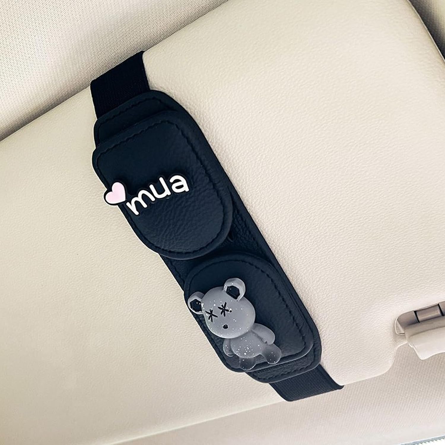 Detalle de UINSUE Leather Car Sunglasses Holder