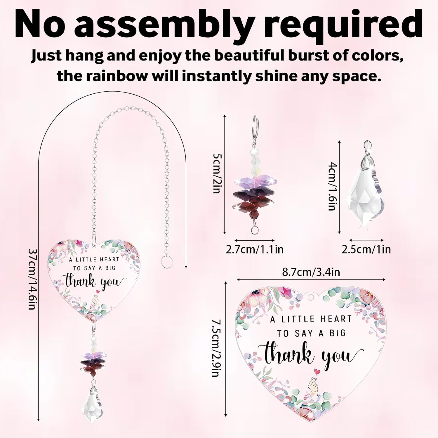 Thumbnail 5 de Crystal Suncatcher Thank You Gift